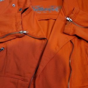 Orange dollhouse crop jacket